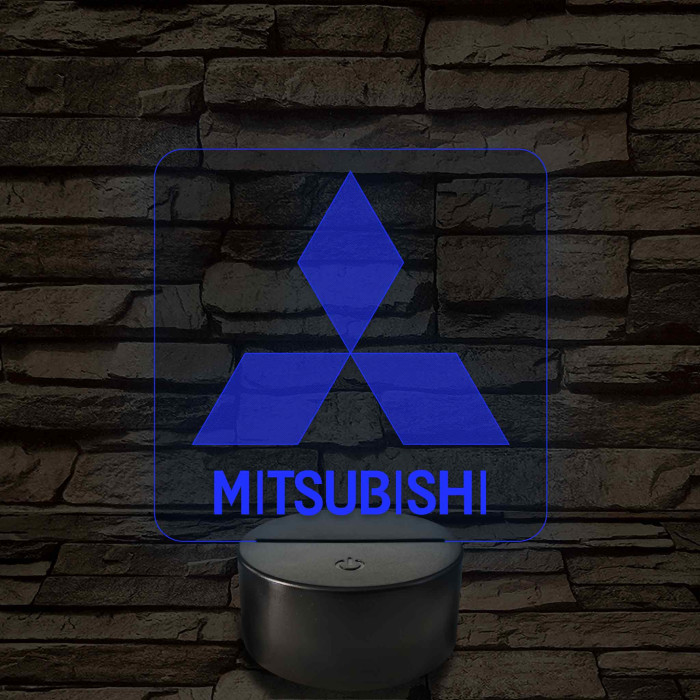 Mitsubishi  logó – 7 színű, színváltós LED lámpa