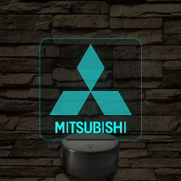 Mitsubishi  logó – 7 színű, színváltós LED lámpa