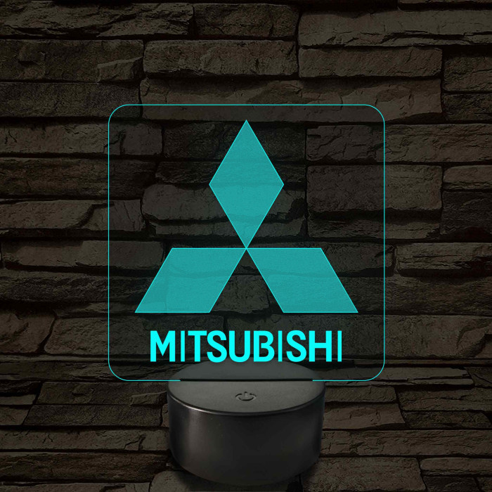 Mitsubishi  logó – 7 színű, színváltós LED lámpa