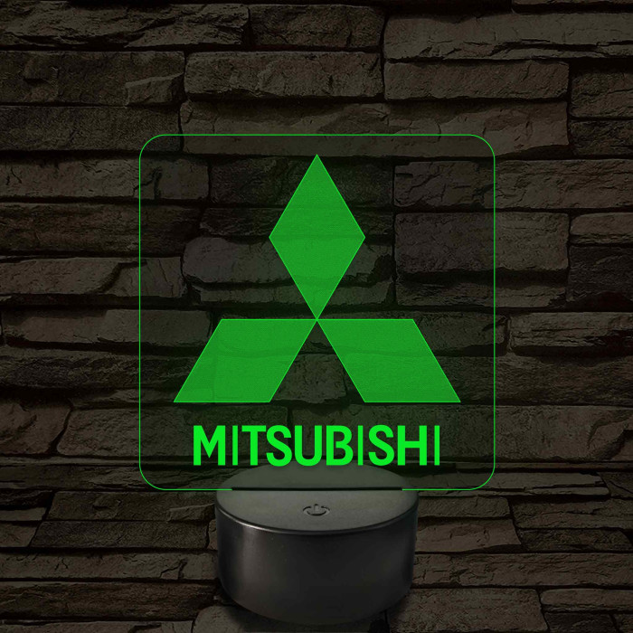 Mitsubishi  logó – 7 színű, színváltós LED lámpa