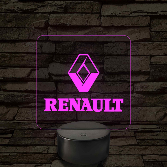 Renault logó – 7 színű, színváltós LED lámpa