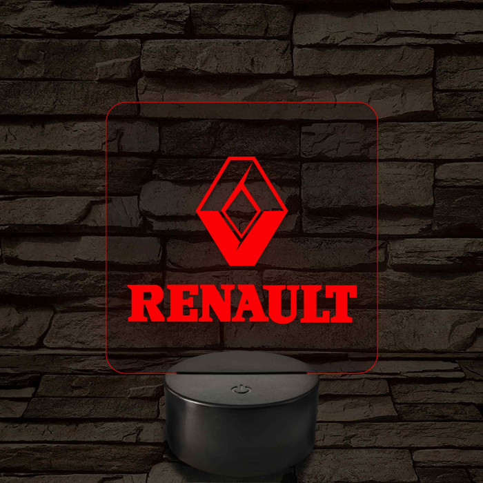 Renault logó – 7 színű, színváltós LED lámpa