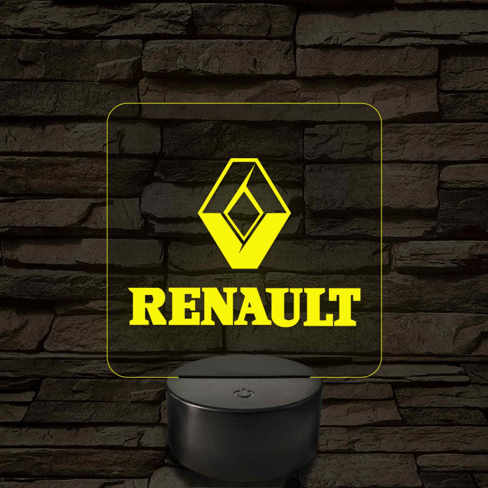 Renault logó – 7 színű, színváltós LED lámpa