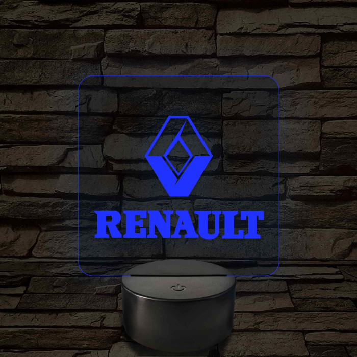Renault logó – 7 színű, színváltós LED lámpa