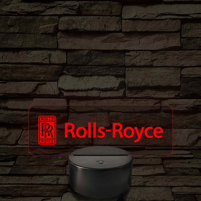 Rolls-Royce logó – 7 színű, színváltós LED lámpa