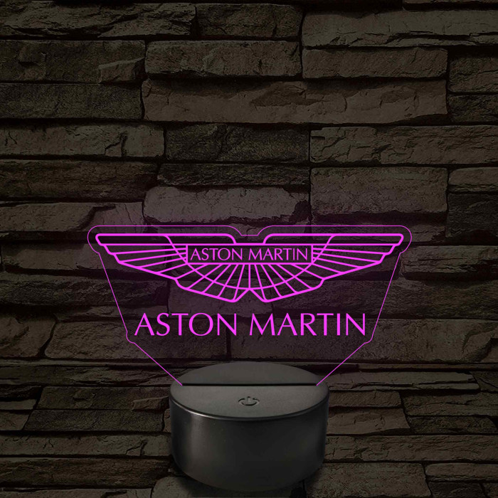Aston Martin logó – 7 színű, színváltós LED lámpa