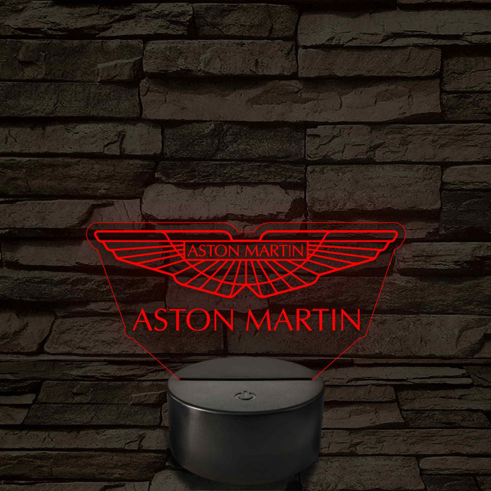 Aston Martin logó – 7 színű, színváltós LED lámpa