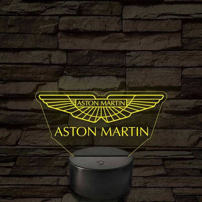 Aston Martin logó – 7 színű, színváltós LED lámpa