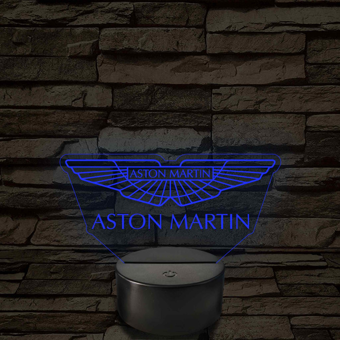 Aston Martin logó – 7 színű, színváltós LED lámpa