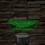 Aston Martin logó – 7 színű, színváltós LED lámpa