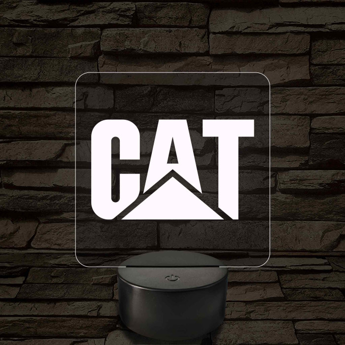 Caterpillar logó – 7 színű, színváltós LED lámpa