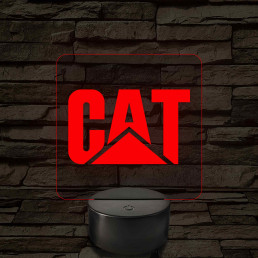 Caterpillar logó – 7 színű, színváltós LED lámpa