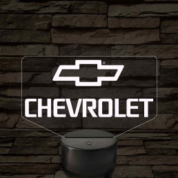 Chevrolet logó – 7 színű, színváltós LED lámpa