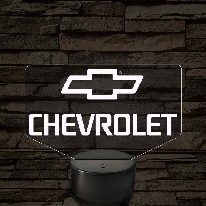 Chevrolet logó – 7 színű, színváltós LED lámpa