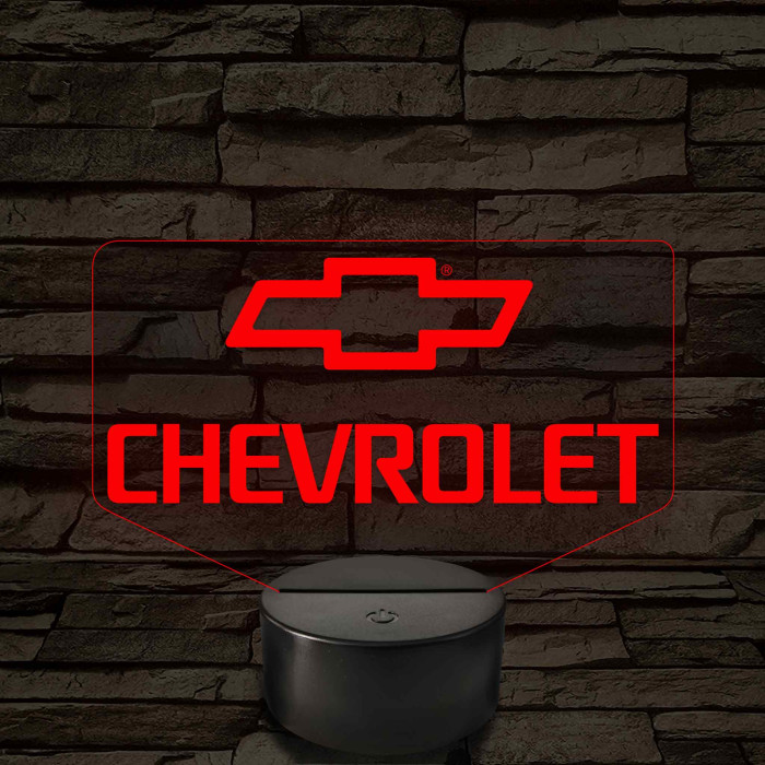Chevrolet logó – 7 színű, színváltós LED lámpa