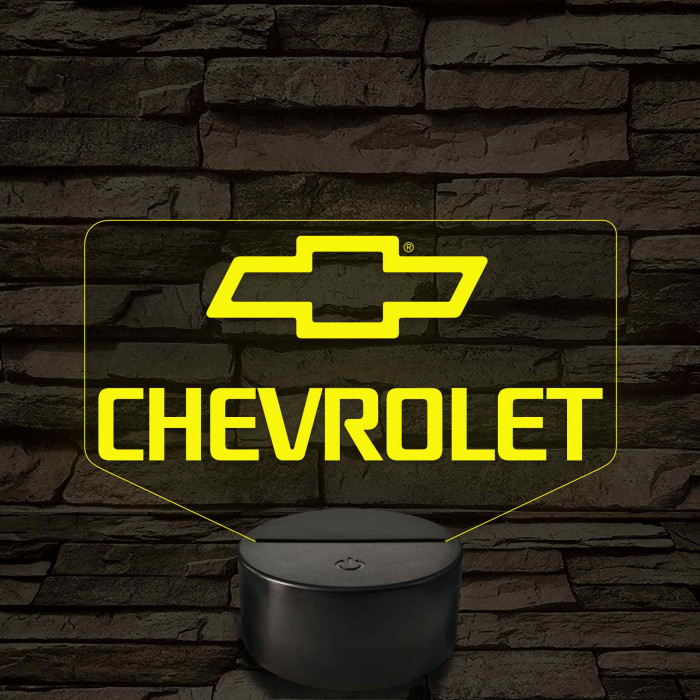 Chevrolet logó – 7 színű, színváltós LED lámpa