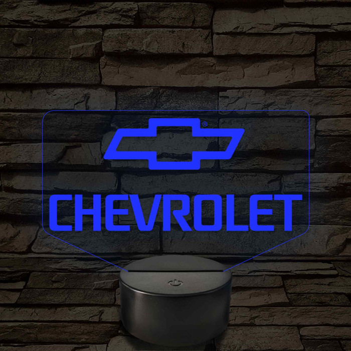 Chevrolet logó – 7 színű, színváltós LED lámpa