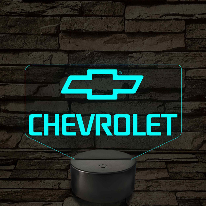 Chevrolet logó – 7 színű, színváltós LED lámpa