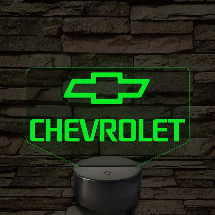 Chevrolet logó – 7 színű, színváltós LED lámpa