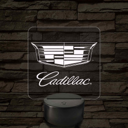 Cadillac logó – 7 színű, színváltós LED lámpa