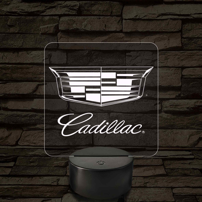 Cadillac logó – 7 színű, színváltós LED lámpa