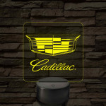 Cadillac logó – 7 színű, színváltós LED lámpa