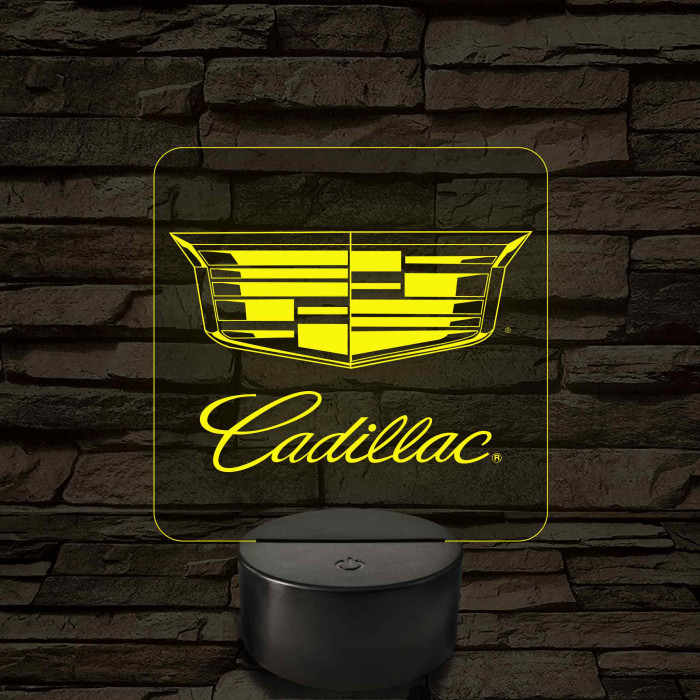Cadillac logó – 7 színű, színváltós LED lámpa