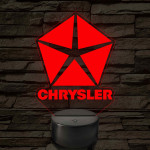 Chrysler logó – 7 színű, színváltós LED lámpa