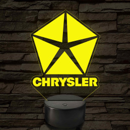 Chrysler logó – 7 színű, színváltós LED lámpa