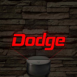 Dodge felirat – 7 színű, színváltós LED lámpa