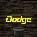 Dodge felirat – 7 színű, színváltós LED lámpa