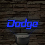 Dodge felirat – 7 színű, színváltós LED lámpa