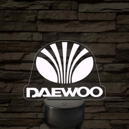 Daewoo logó – 7 színű, színváltós LED lámpa