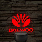 Daewoo logó – 7 színű, színváltós LED lámpa