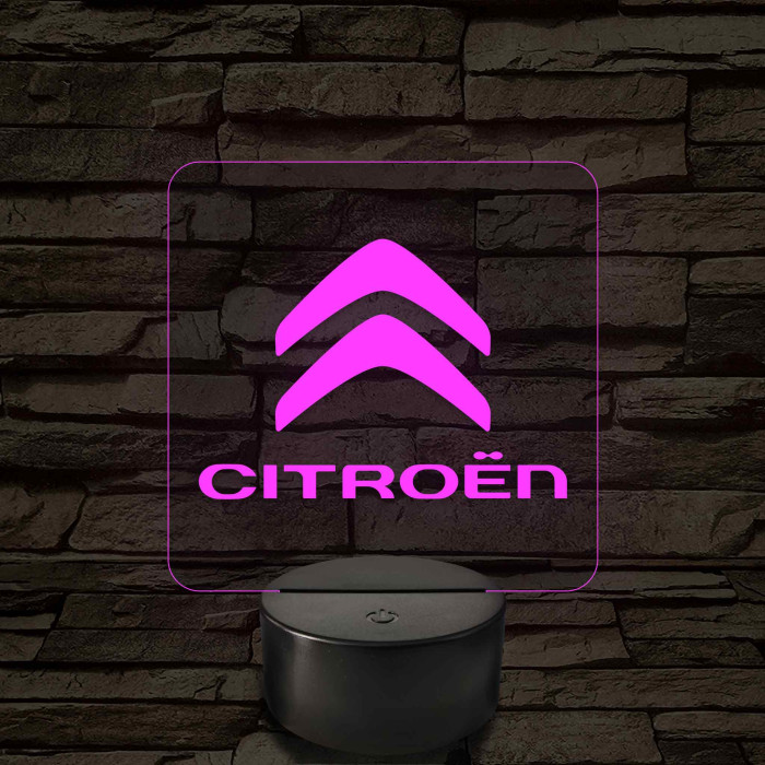 Citroën logó – 7 színű, színváltós LED lámpa