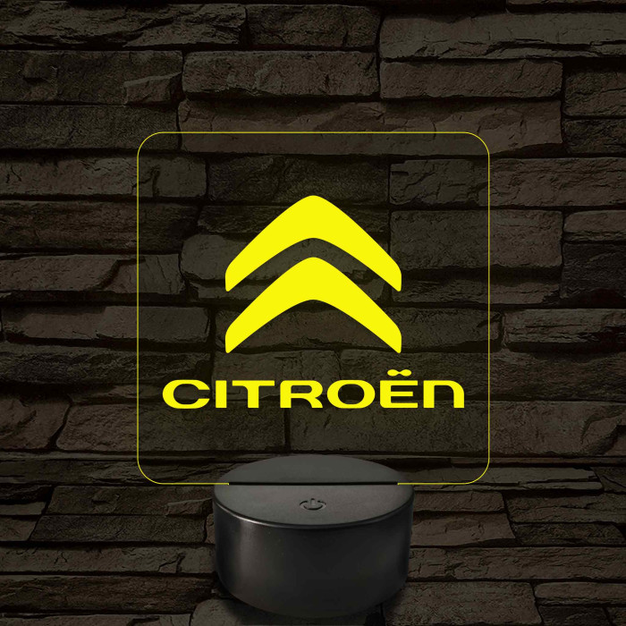 Citroën logó – 7 színű, színváltós LED lámpa