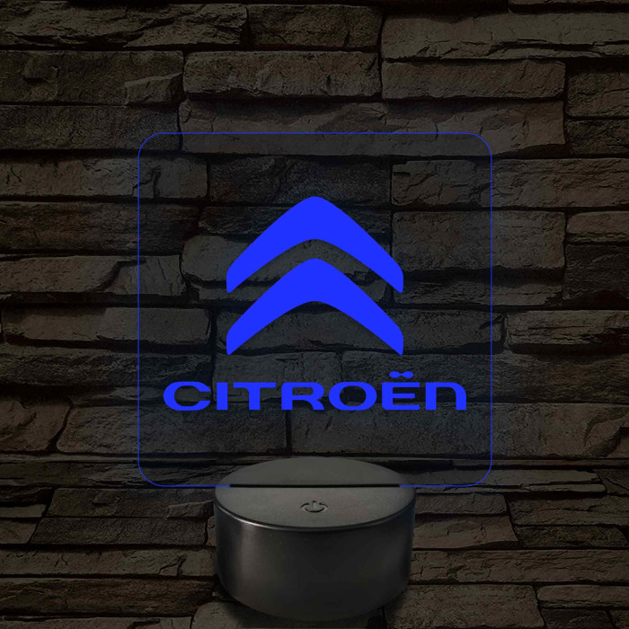 Citroën logó – 7 színű, színváltós LED lámpa
