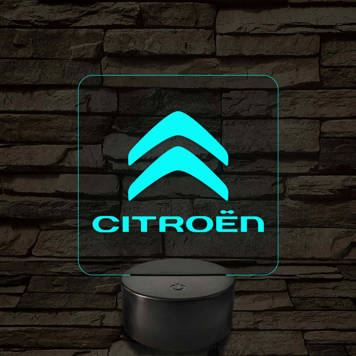 Citroën logó – 7 színű, színváltós LED lámpa