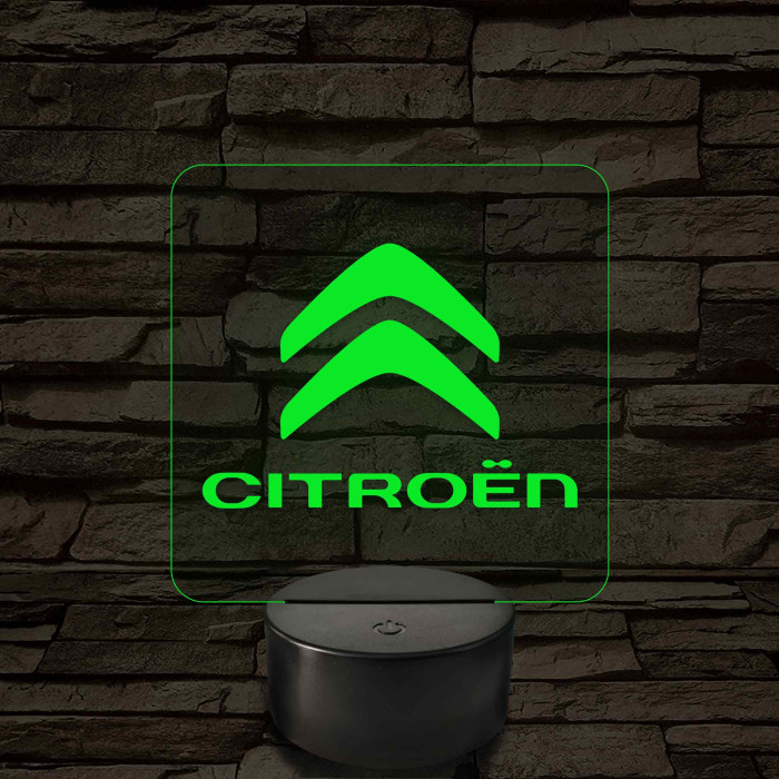Citroën logó – 7 színű, színváltós LED lámpa