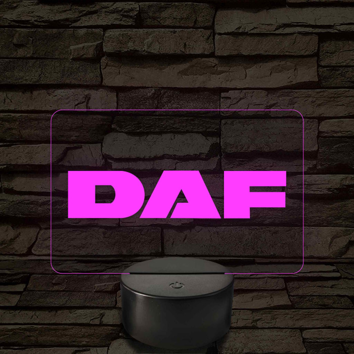 Daf logó – 7 színű, színváltós LED lámpa
