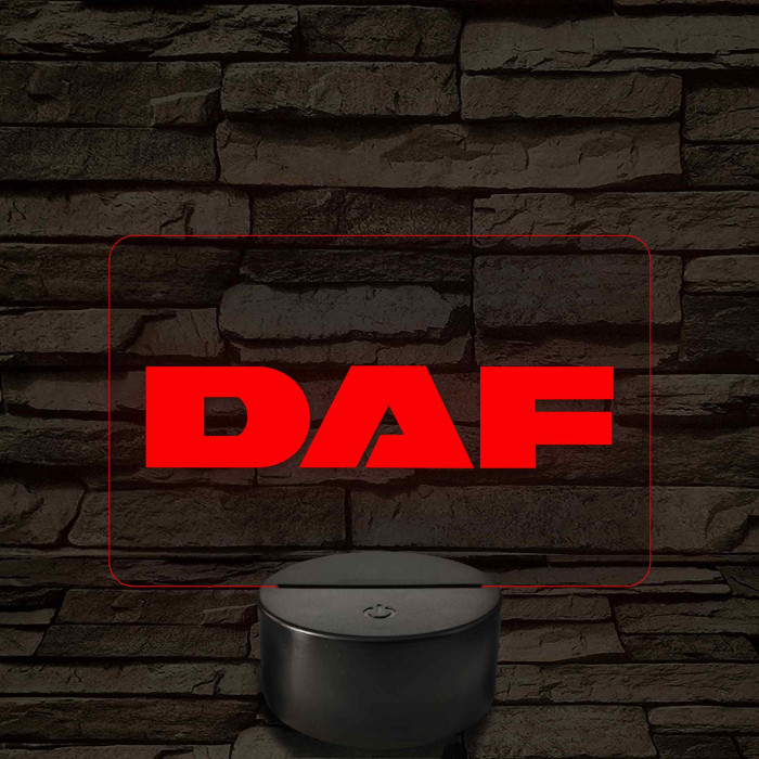 Daf logó – 7 színű, színváltós LED lámpa