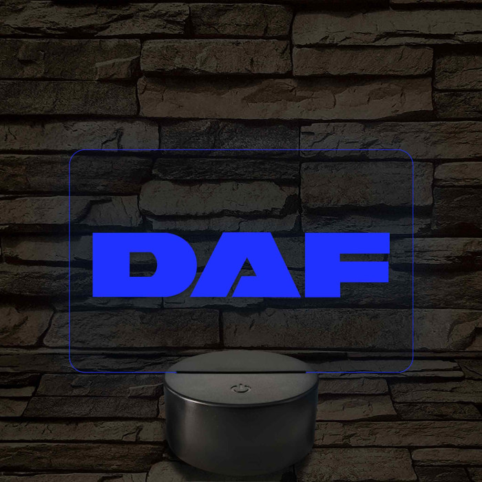Daf logó – 7 színű, színváltós LED lámpa
