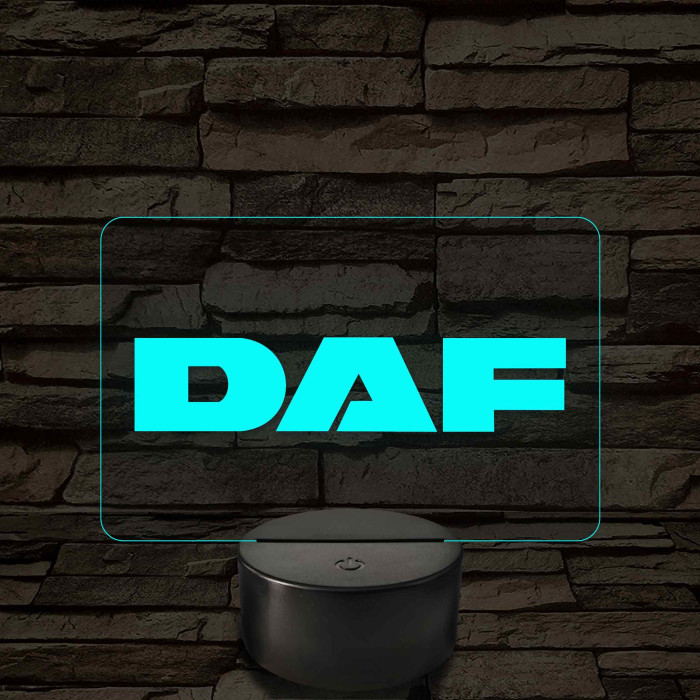 Daf logó – 7 színű, színváltós LED lámpa