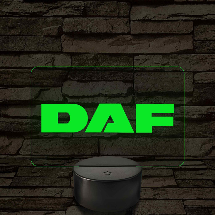 Daf logó – 7 színű, színváltós LED lámpa