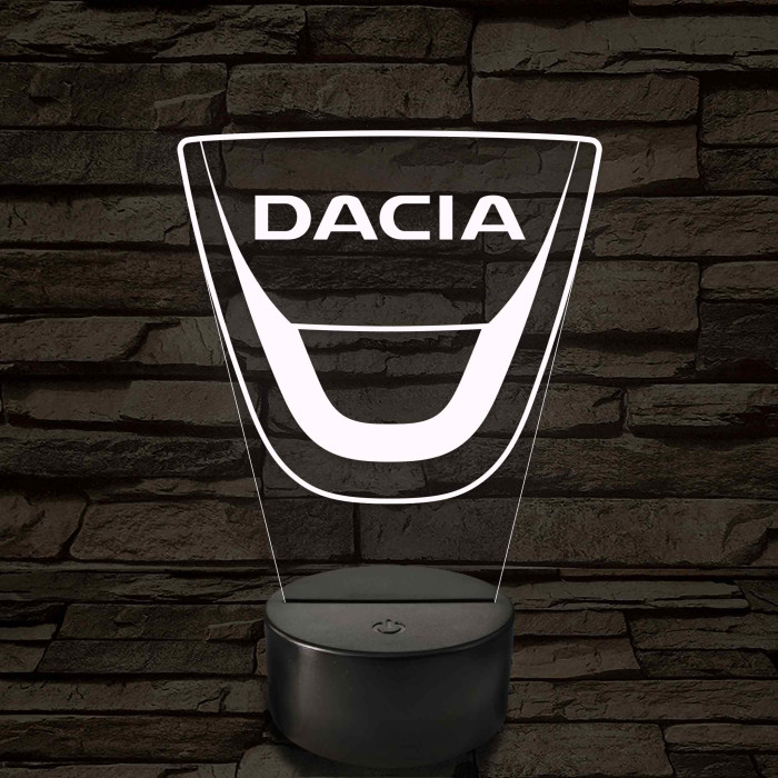 Dacia logó – 7 színű, színváltós LED lámpa