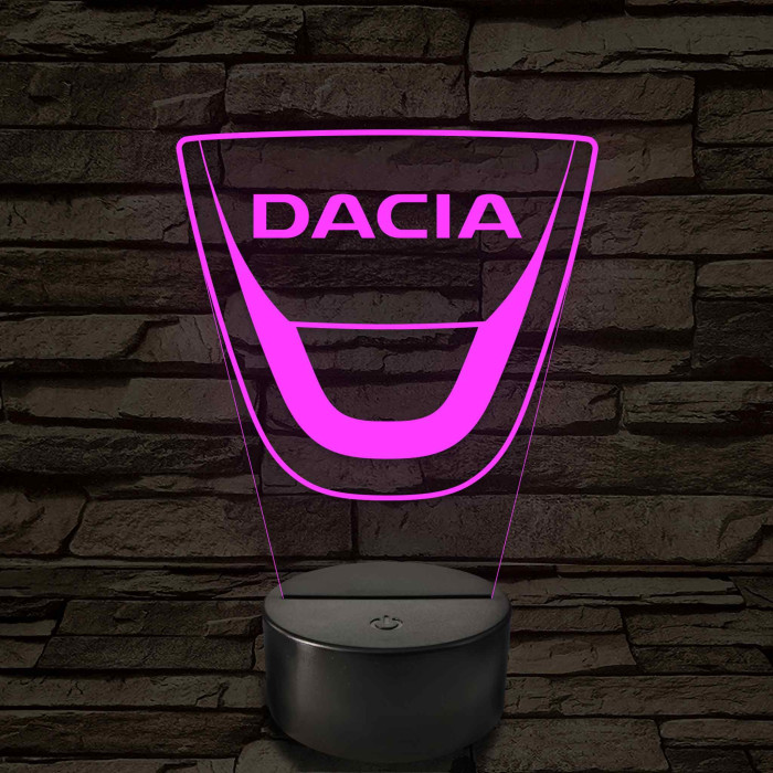 Dacia logó – 7 színű, színváltós LED lámpa