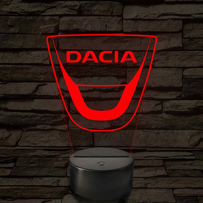 Dacia logó – 7 színű, színváltós LED lámpa