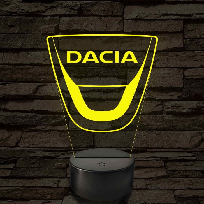 Dacia logó – 7 színű, színváltós LED lámpa