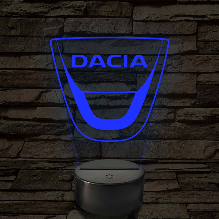 Dacia logó – 7 színű, színváltós LED lámpa