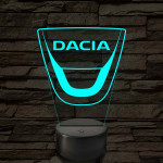 Dacia logó – 7 színű, színváltós LED lámpa